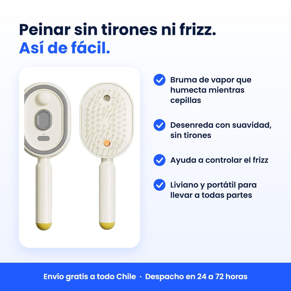 Cepillo Desenredante con Vapor Antifrizz