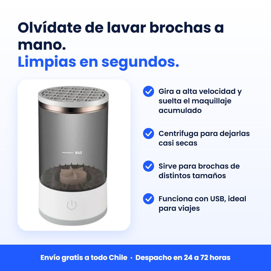 Limpiador Eléctrico de Brochas en Segundos
